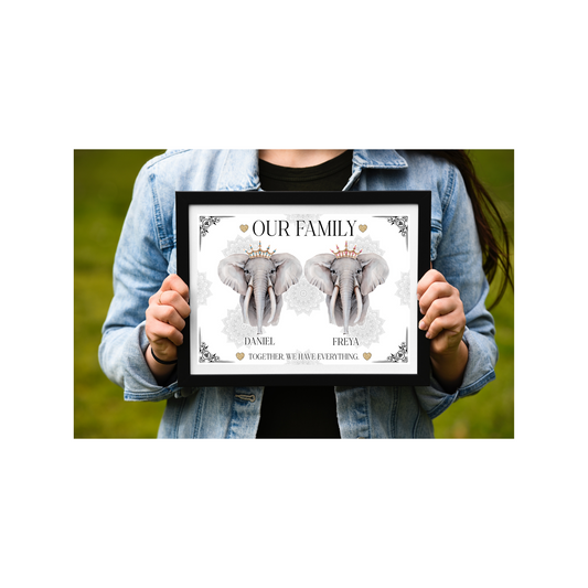 Elephant Family Prints