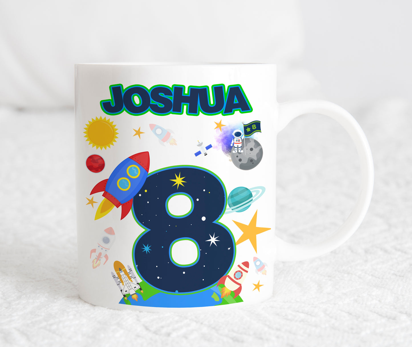 Personalised Space Number Cushion