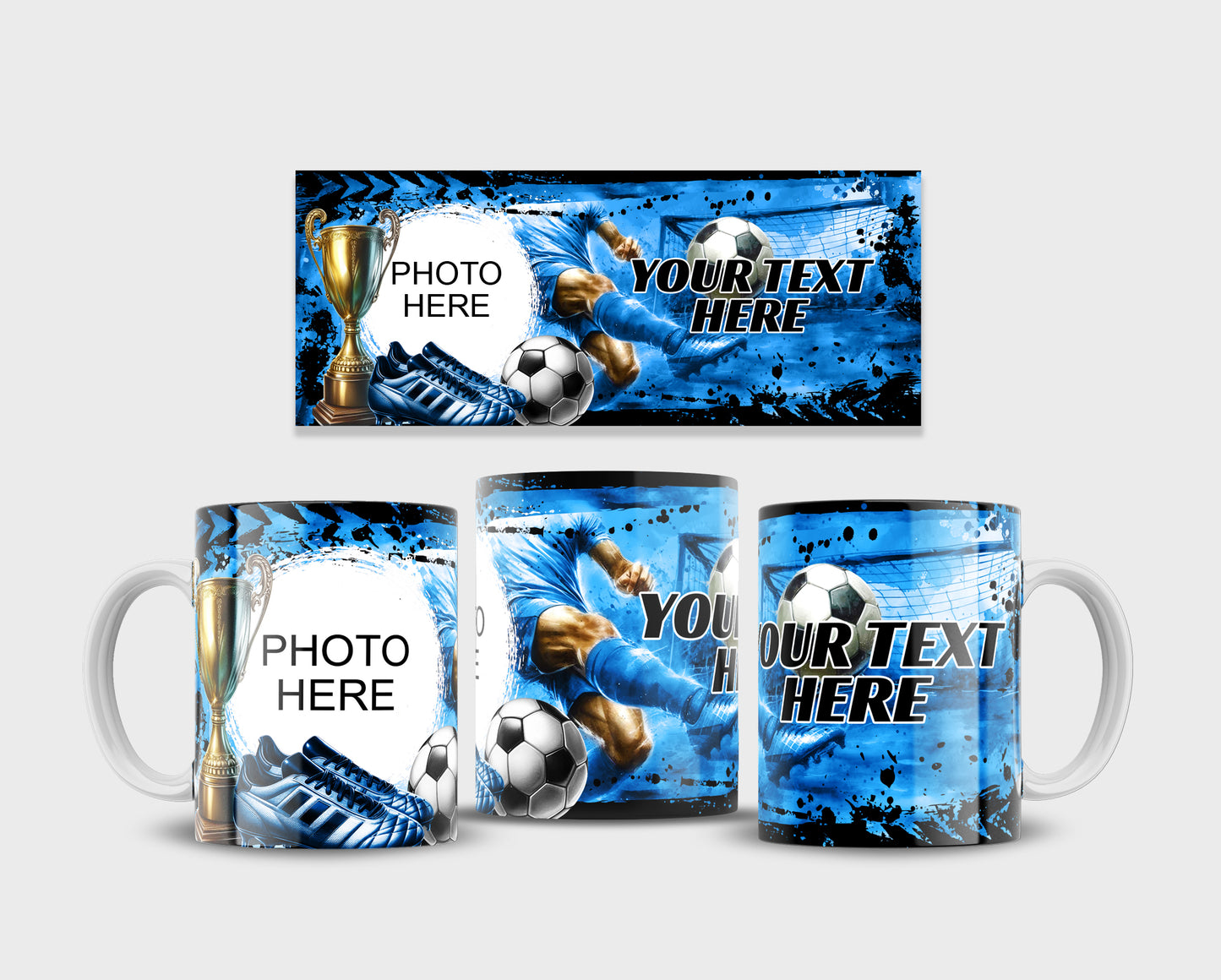Personalised Football Tumbler or Mug