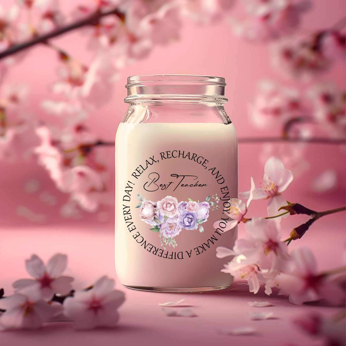 Teacher Candle/Vase UV Decals