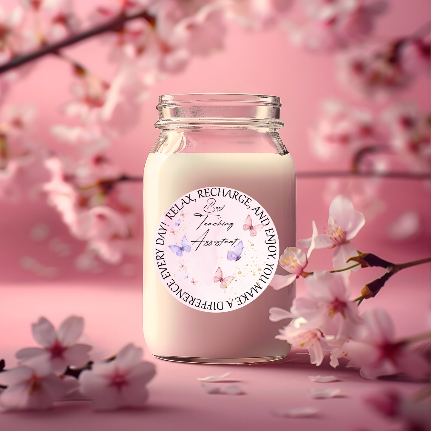Teacher Candle/Vase UV Decals