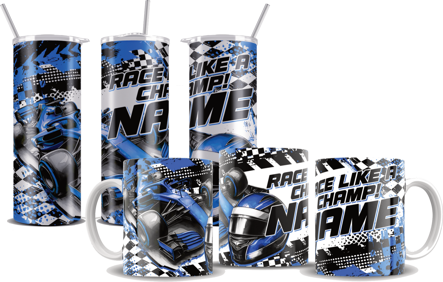 Racing Champ Tumbler or Mug