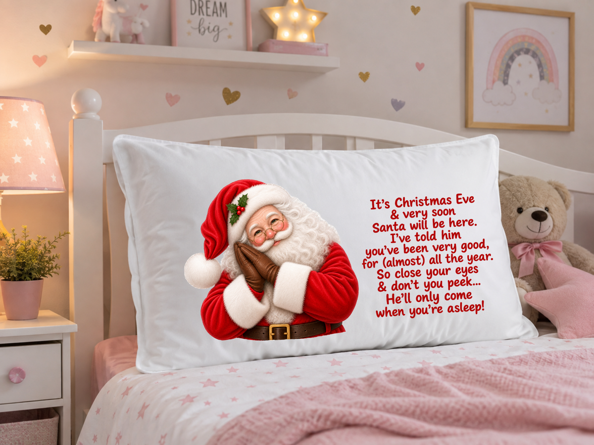 Sleeping Santa Christmas bedtime pillowcase