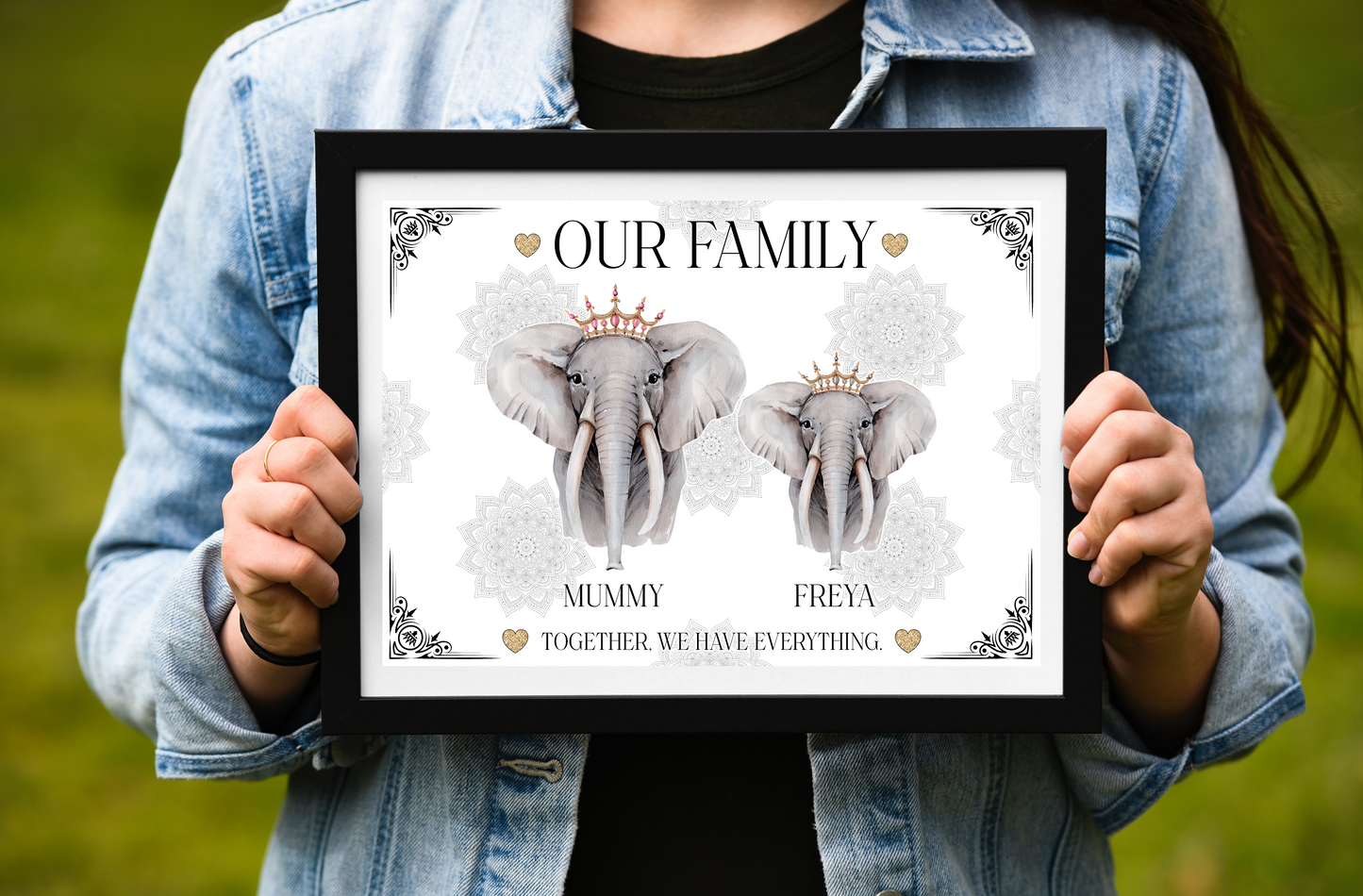 Single Elephant family prints