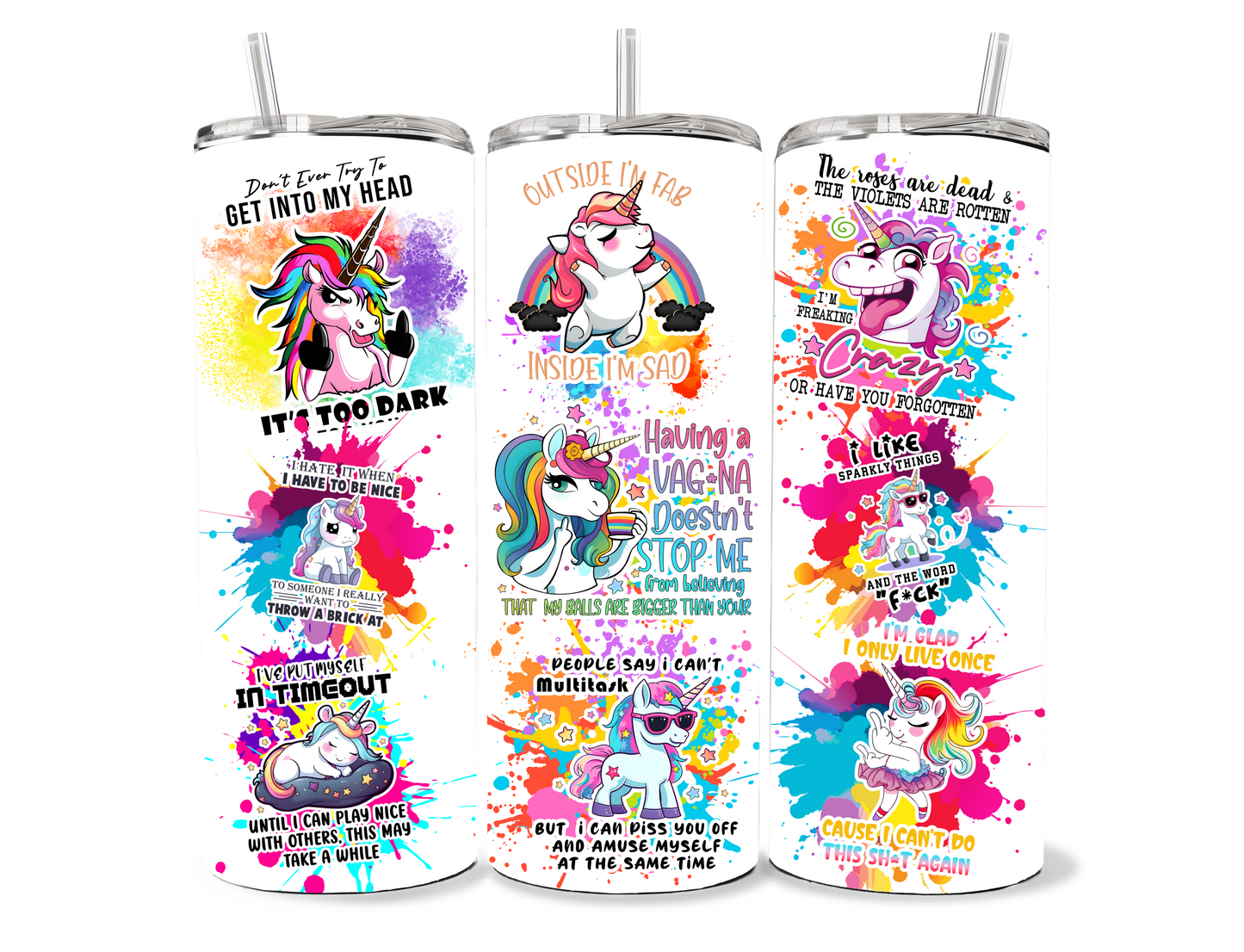 UV 20oz skinny tumblers