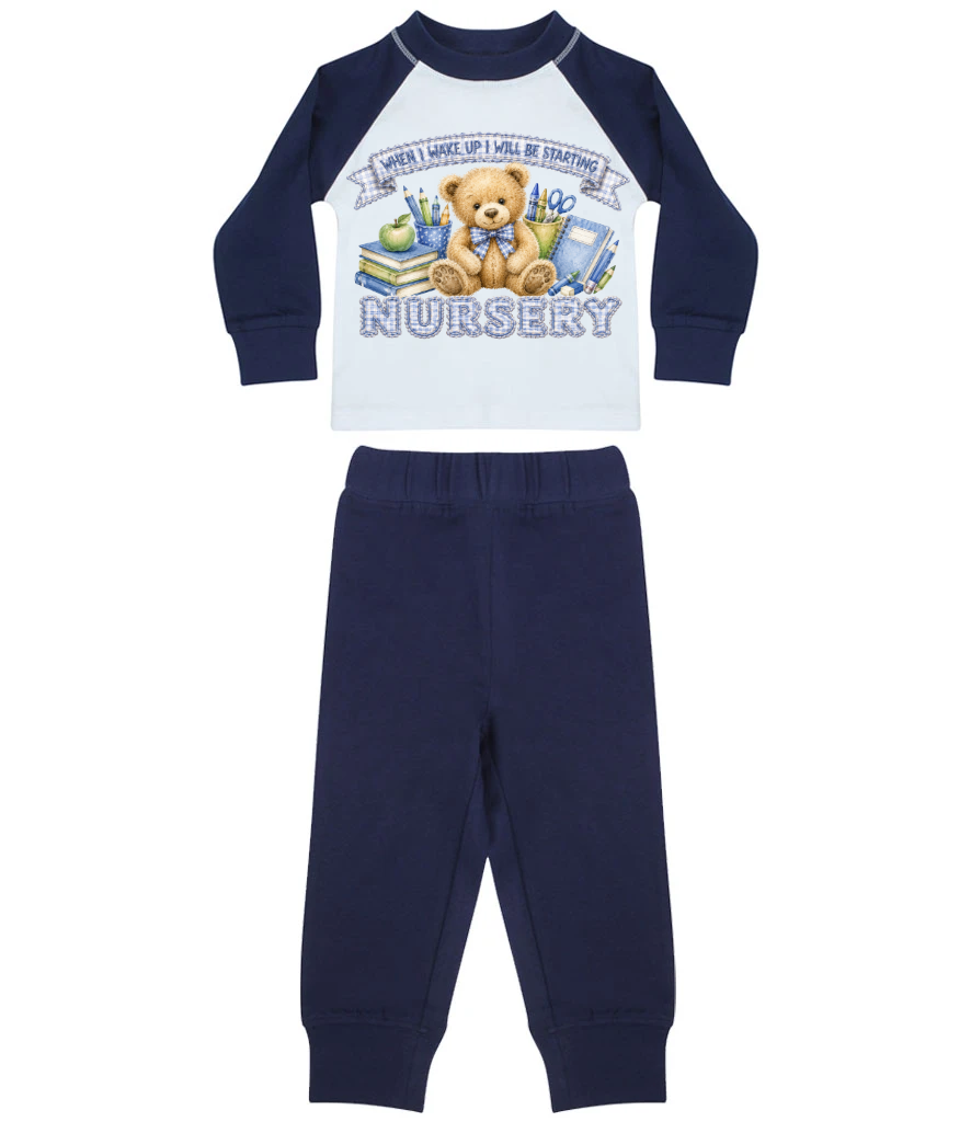 Personalised 'When I Wake Up I Will Be Starting...' Nursery & School Pyjamas