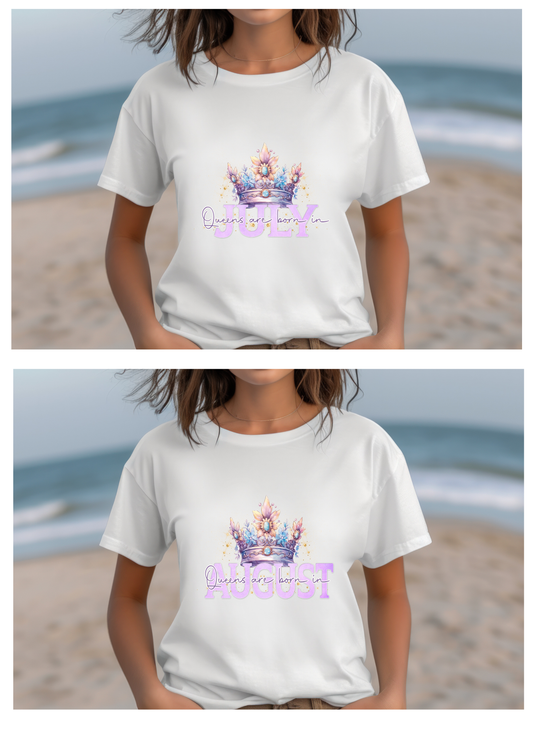 Birth Month Ladies T shirts