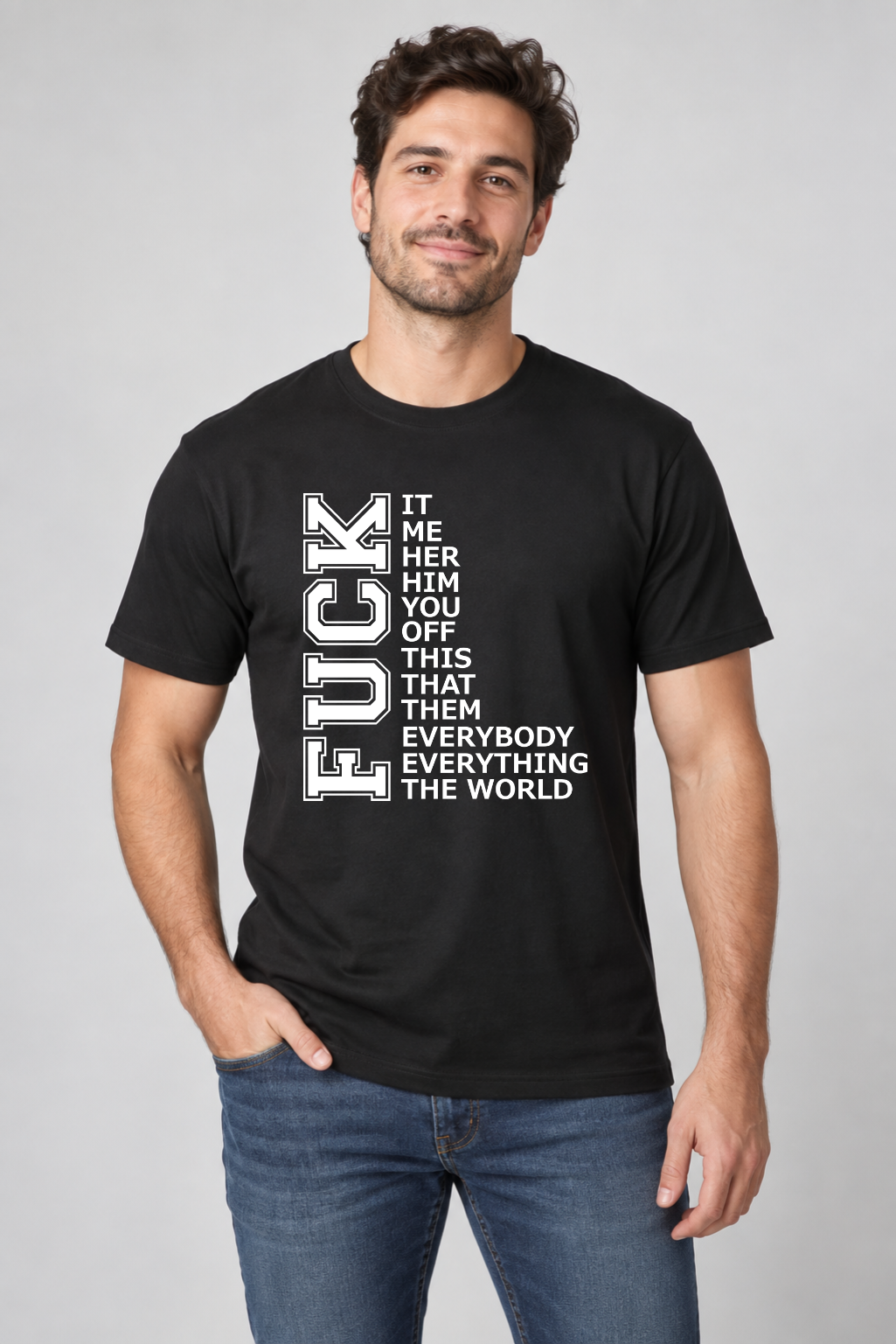 Adult slogan T-shirt – Design 11