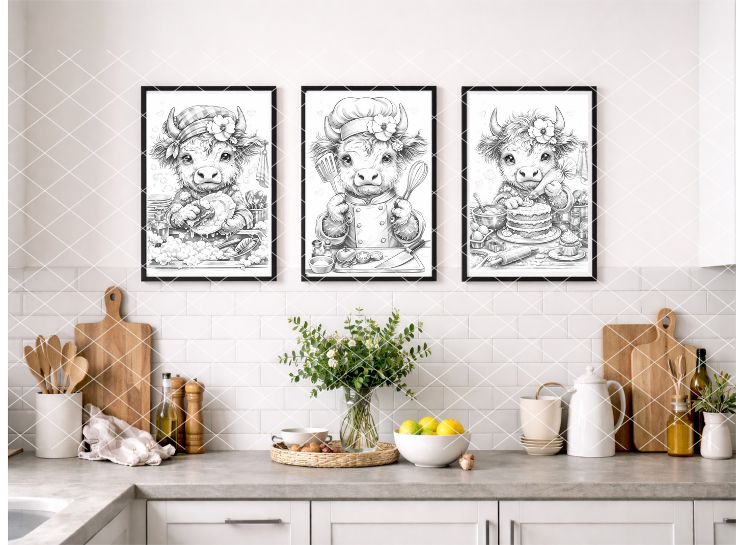 Animal Chef Kitchen Prints – Set of 3