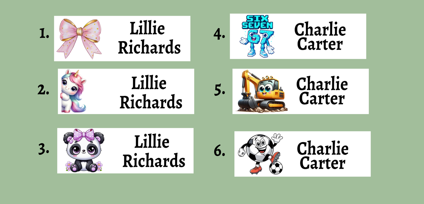 Personalised Uniform labels