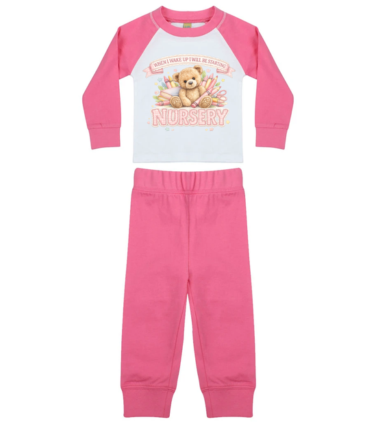 Personalised 'When I Wake Up I Will Be Starting...' Nursery & School Pyjamas