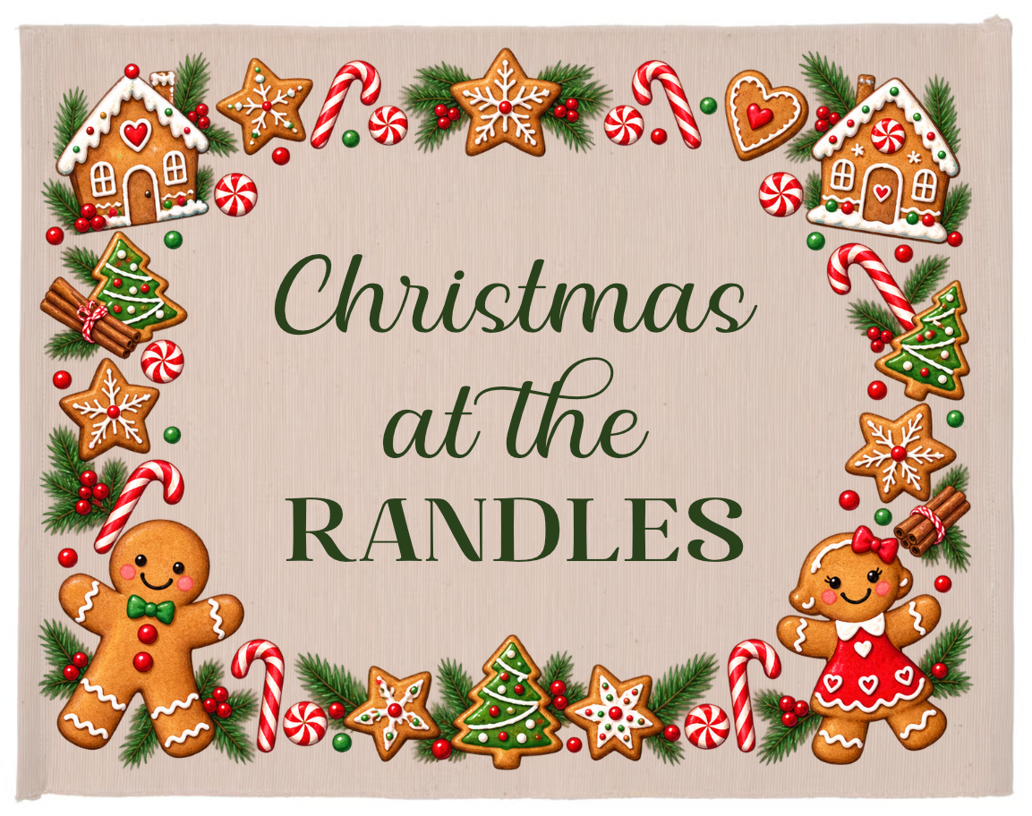 Personalised cotton Christmas dinner mat – Gingerbread design
