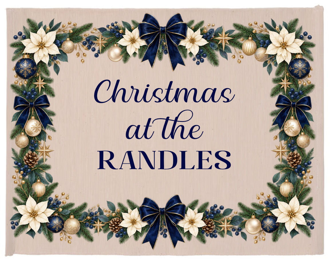 Personalised cotton Christmas dinner mat – Navy Christmas design