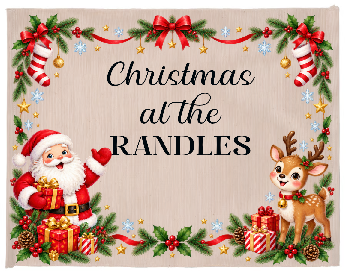 Personalised cotton Christmas dinner mat – Santa design