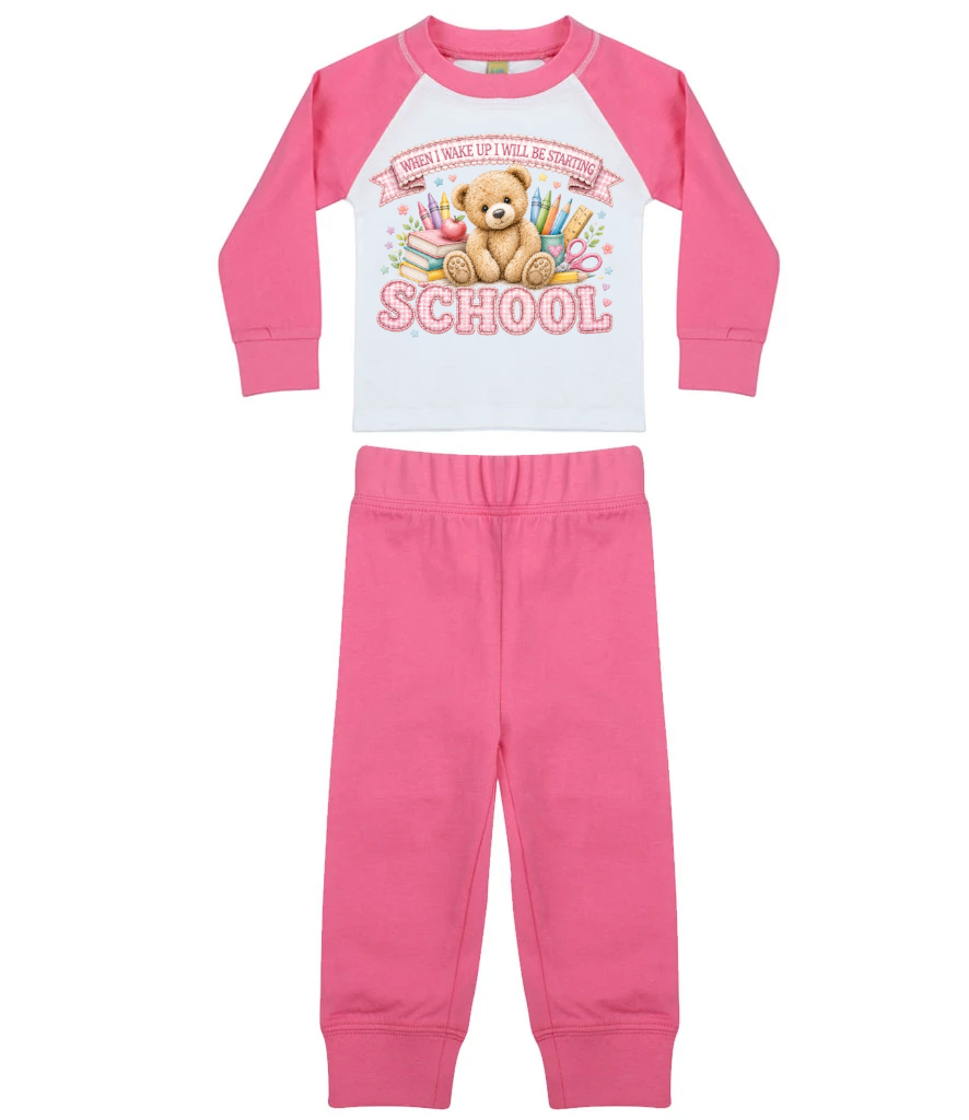 Personalised 'When I Wake Up I Will Be Starting...' Nursery & School Pyjamas