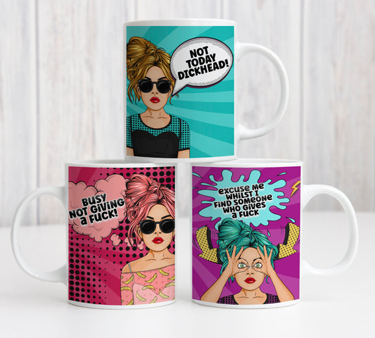 Pop Art Rude Mugs